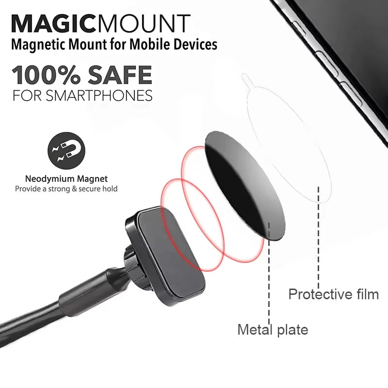 Universal Magnetic Phone Holder Car Long Arm Windshield Dashboard Magnet Car Holder Mount Dock for Phone Mobile Stand for Iphone