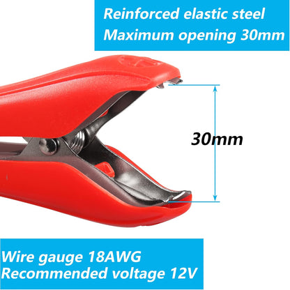 CERRXIAN 1,8 M 18 AWG 12 V 24 V Abrazadera De Batería Clip Con Empalme Rápido Bloqueo Terminal Cable De Extensión,Utensilios Para El Hogar