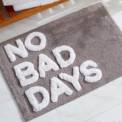 Text Print Imitation Cashmere Floor Mat