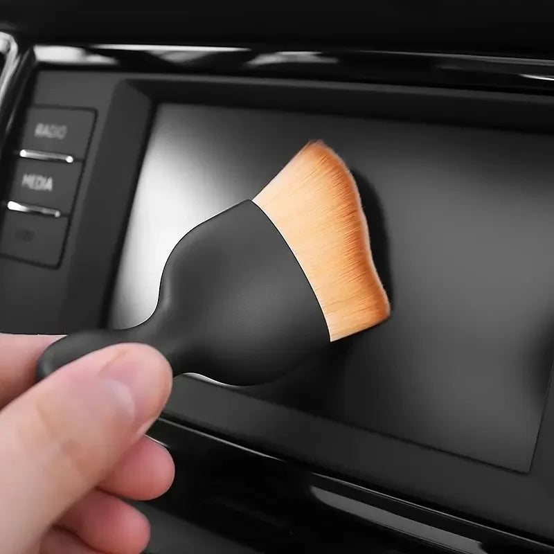 Car Air Vent Cleaning Soft Brush with Casing Car Interior Cleaning Tool Artificial Car Brush Cars Crevice Dusting Cars Detailing