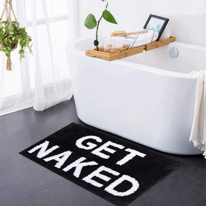 Text Print Imitation Cashmere Floor Mat