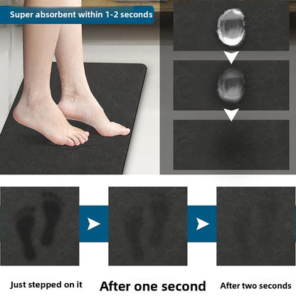 Diatom Mud Bathroom Mat Absorbent Floor Carpet