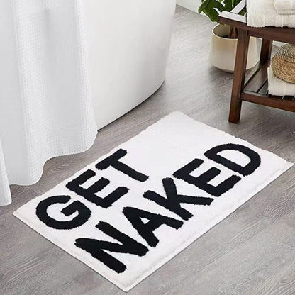 Text Print Imitation Cashmere Floor Mat
