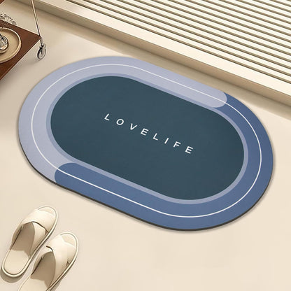 Diatom Mud Bathroom Mat Absorbent Floor Carpet