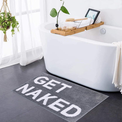 Text Print Imitation Cashmere Floor Mat