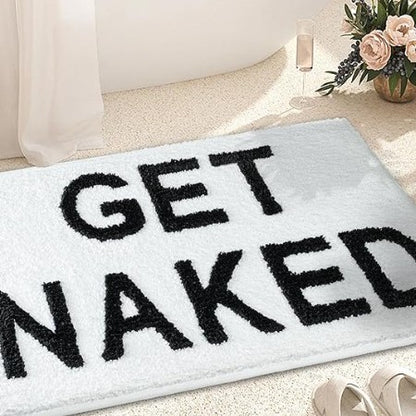 Text Print Imitation Cashmere Floor Mat