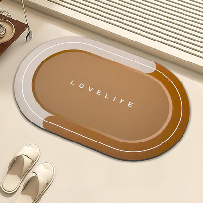 Diatom Mud Bathroom Mat Absorbent Floor Carpet