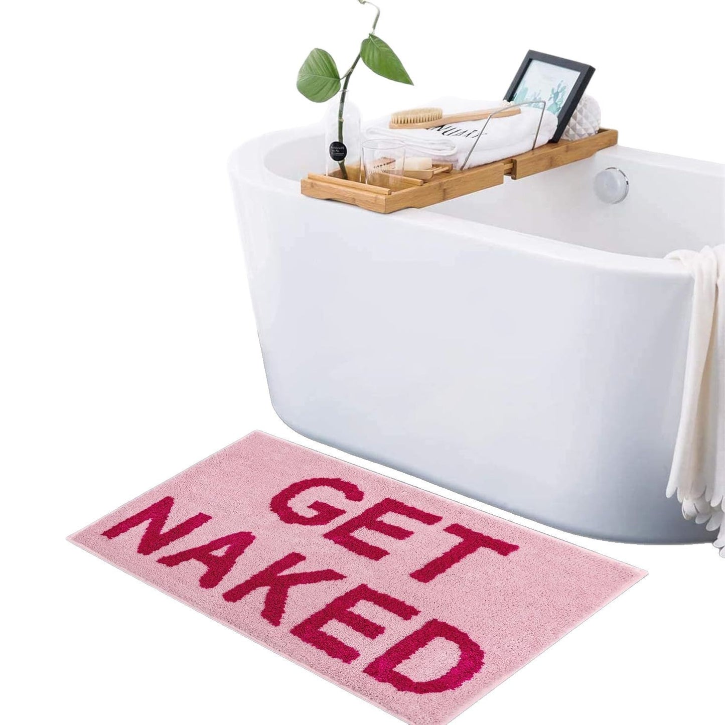 Text Print Imitation Cashmere Floor Mat