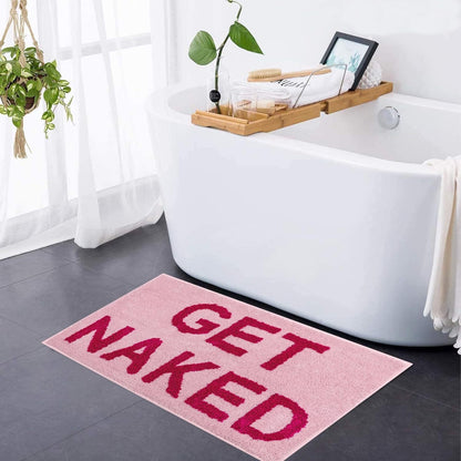 Text Print Imitation Cashmere Floor Mat