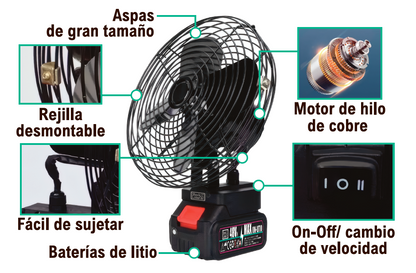 Ventilador con batería