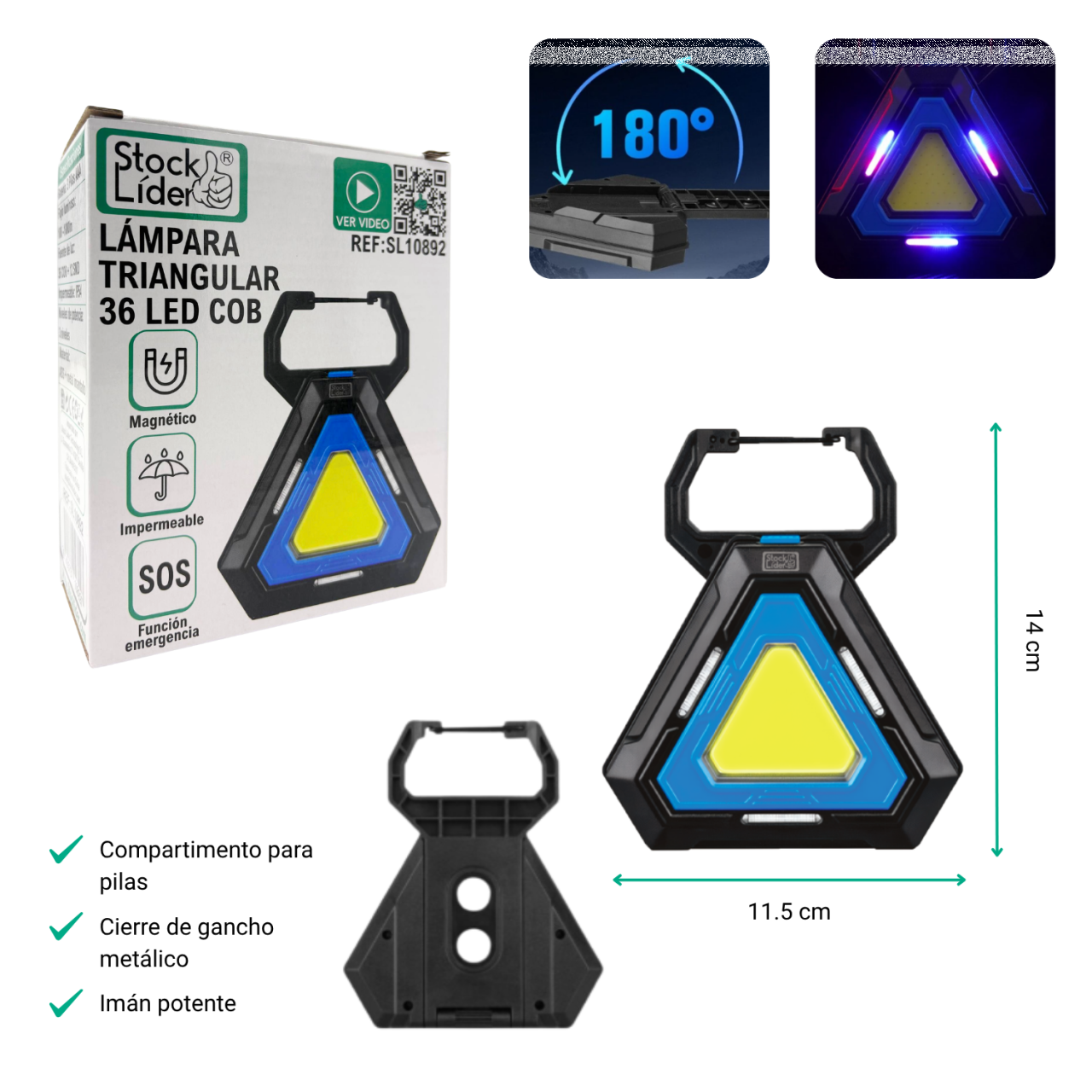 Lámpara triangular