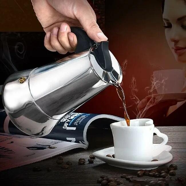 Cafetera Italiana de acero inoxidable