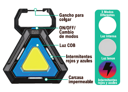 Lámpara triangular