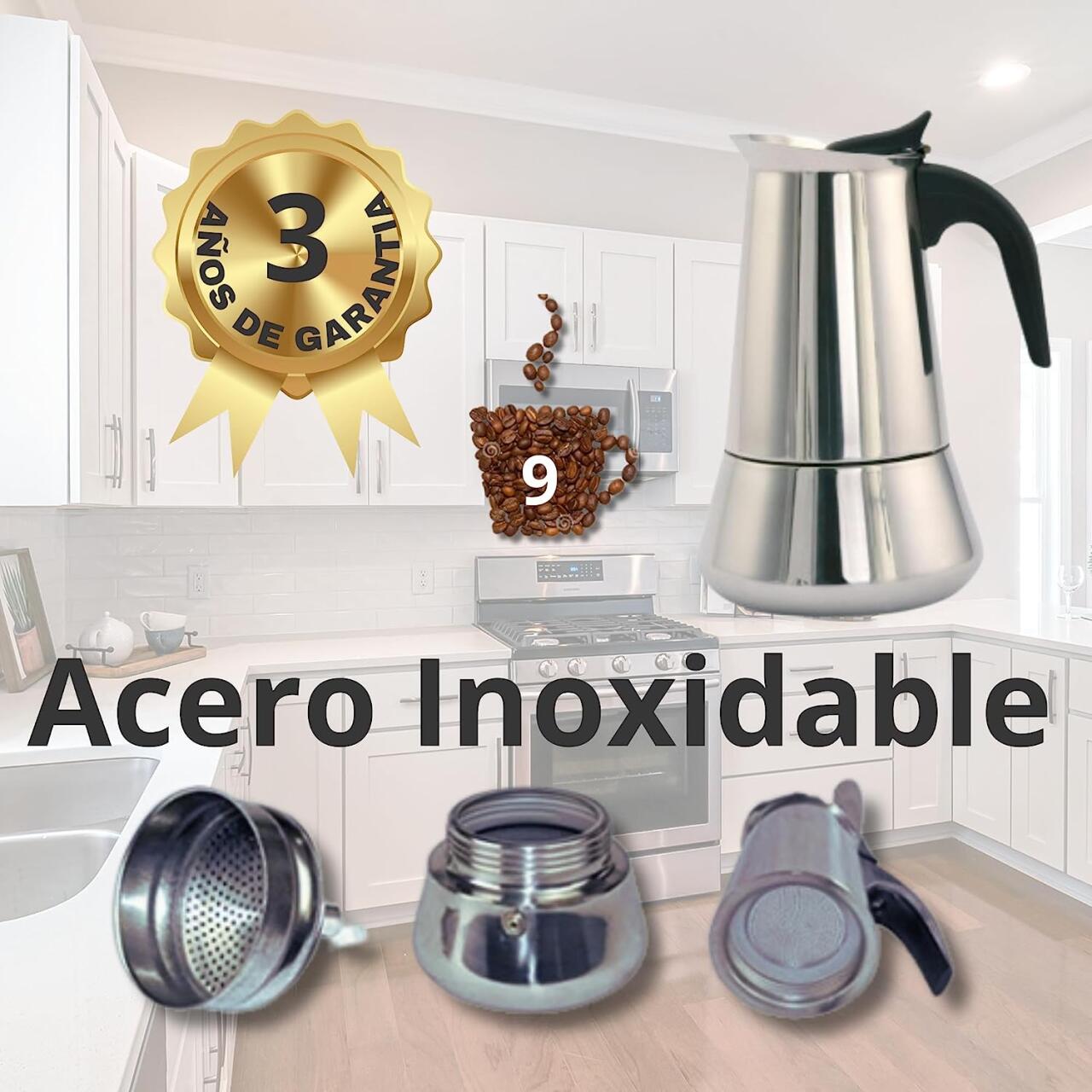 Cafetera Italiana de acero inoxidable